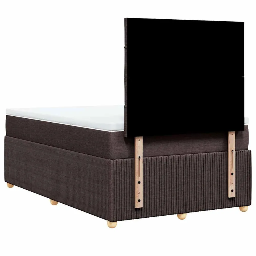 Sommier à lattes de lit avec matelas Marron foncé 120x200 cm - 6