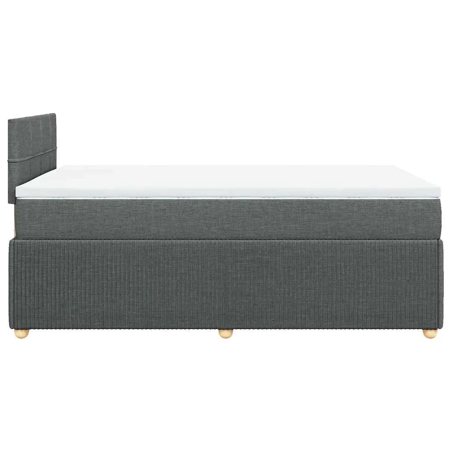 Sommier à lattes de lit avec matelas Gris foncé 120x200cm Tissu - 7