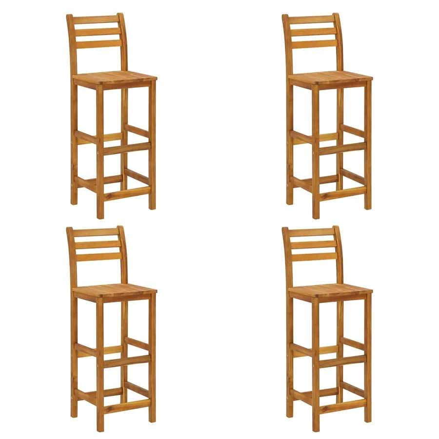 Ensemble de bar de jardin 5 pcs Bois d'acacia solide - 8