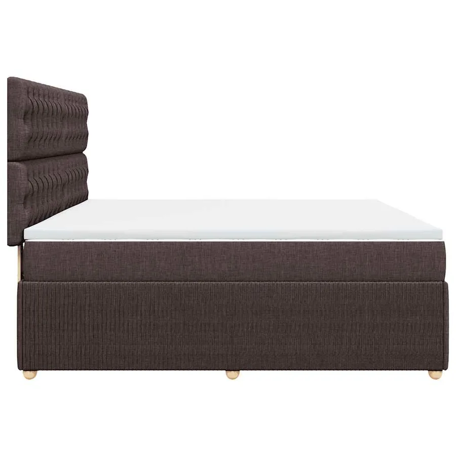 Sommier à lattes de lit avec matelas Marron foncé 180x200 cm - 7