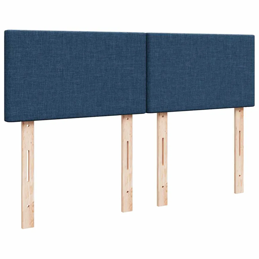 Sommier à lattes de lit avec matelas Bleu 140x190 cm Tissu - 7