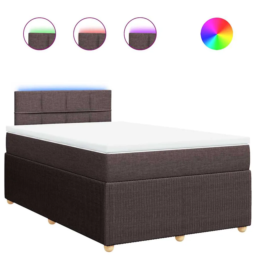Sommier à lattes de lit avec matelas Marron foncé 120x200 cm - 2