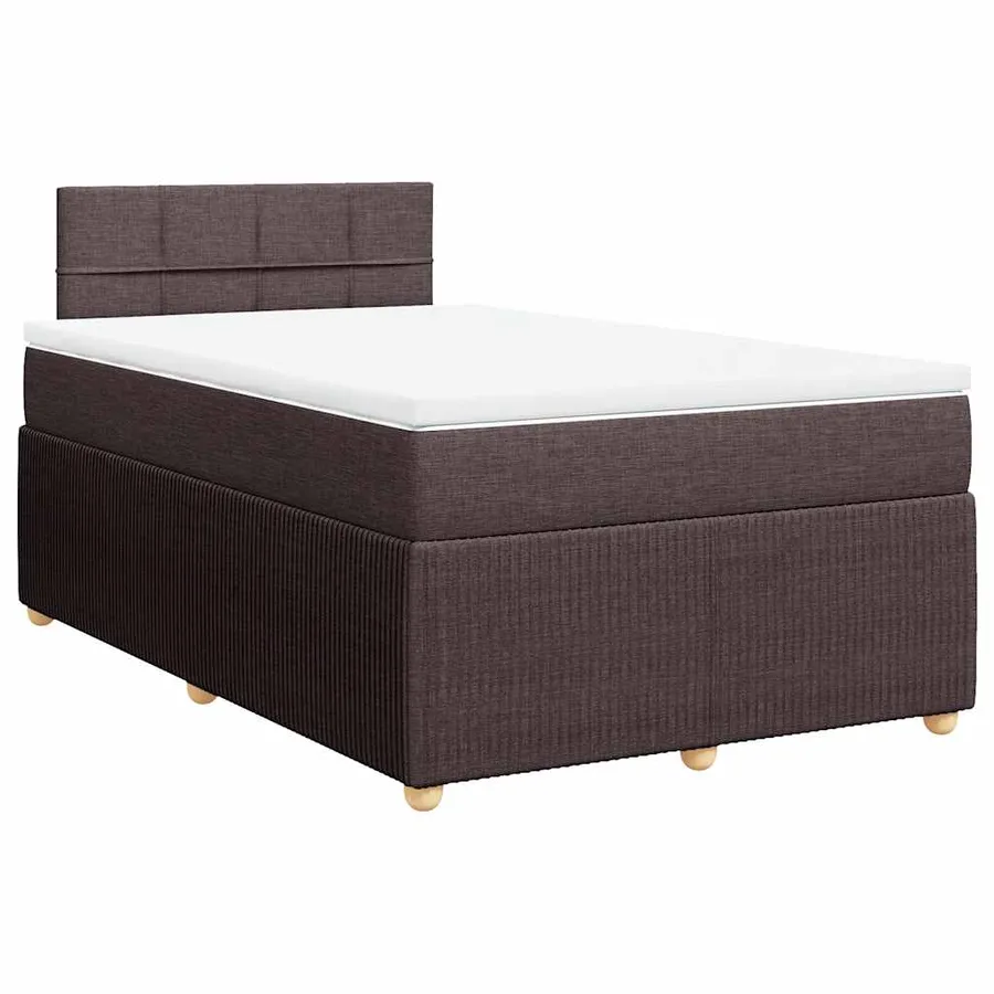 Sommier à lattes de lit avec matelas Marron foncé 120x200 cm - 3