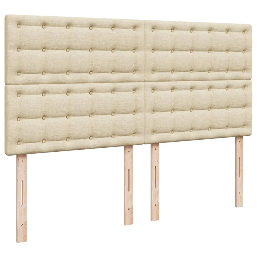 Sommier à lattes de lit avec matelas Crème 180x200 cm Tissu - 9