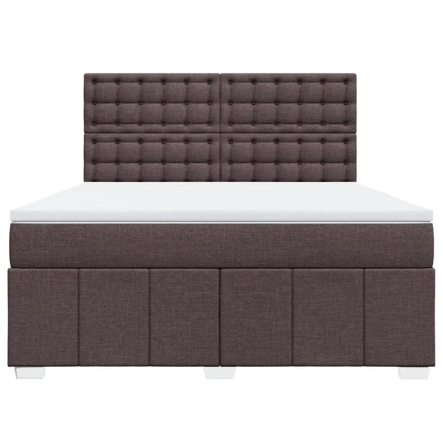 Sommier à lattes de lit avec matelas Marron foncé 180x200 cm - 6