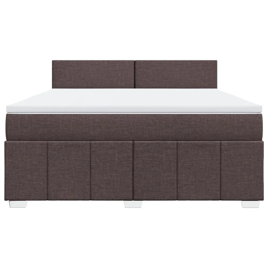 Sommier à lattes de lit avec matelas Marron foncé 180x200 cm - 4
