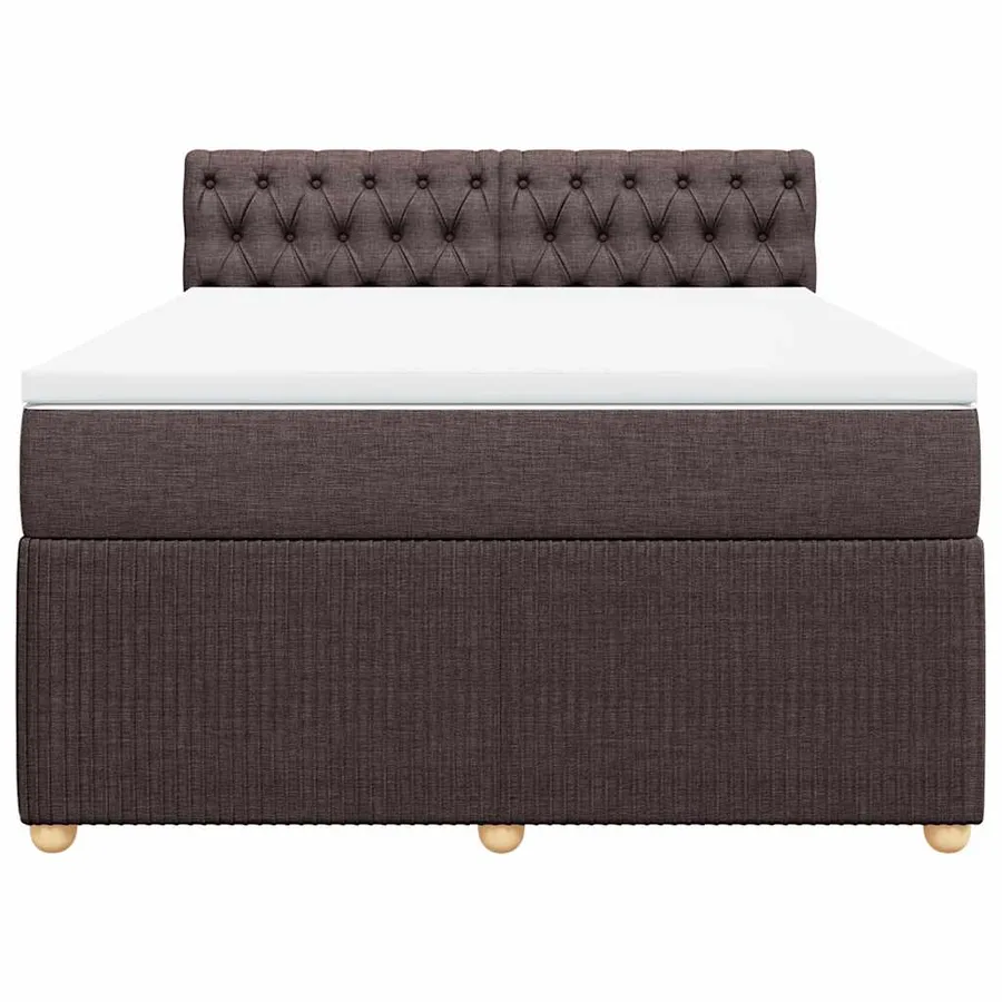 Sommier à lattes de lit avec matelas Marron foncé 160x200 cm - 6
