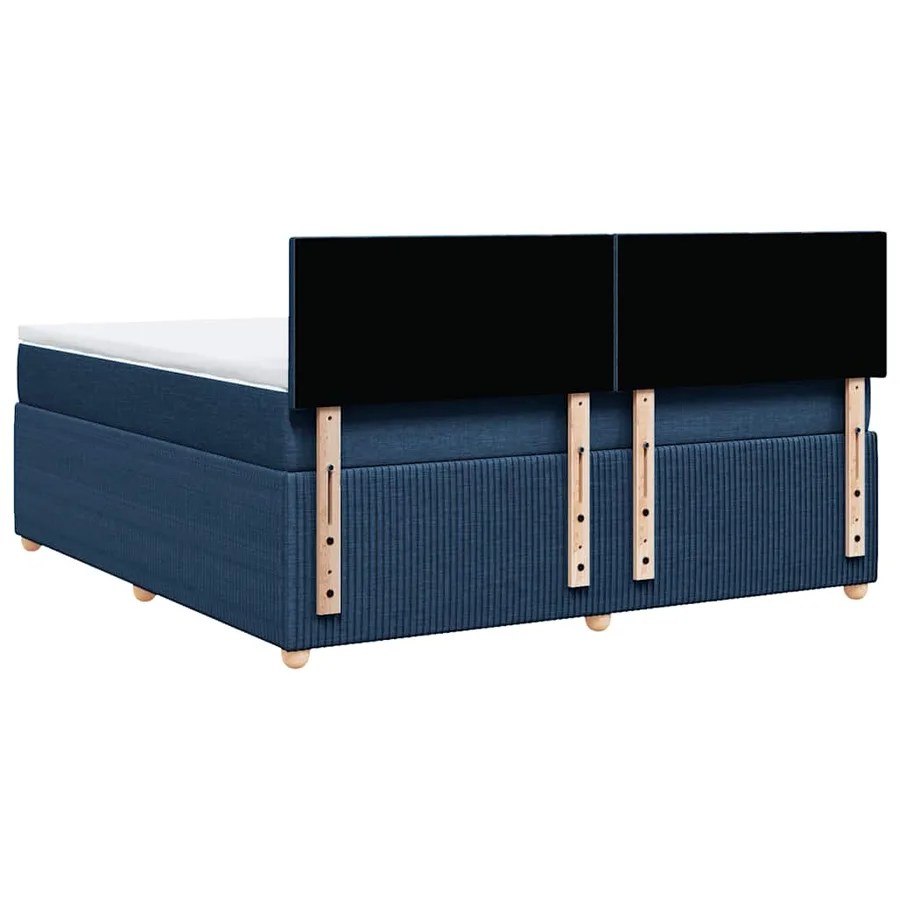 Sommier à lattes de lit avec matelas Bleu 180x200 cm Tissu - 6