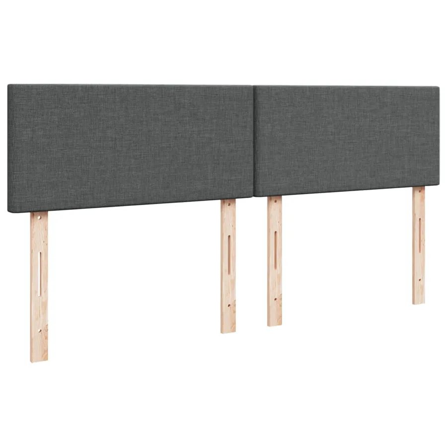 Sommier à lattes de lit avec matelas Gris foncé 180x200cm Tissu - 12