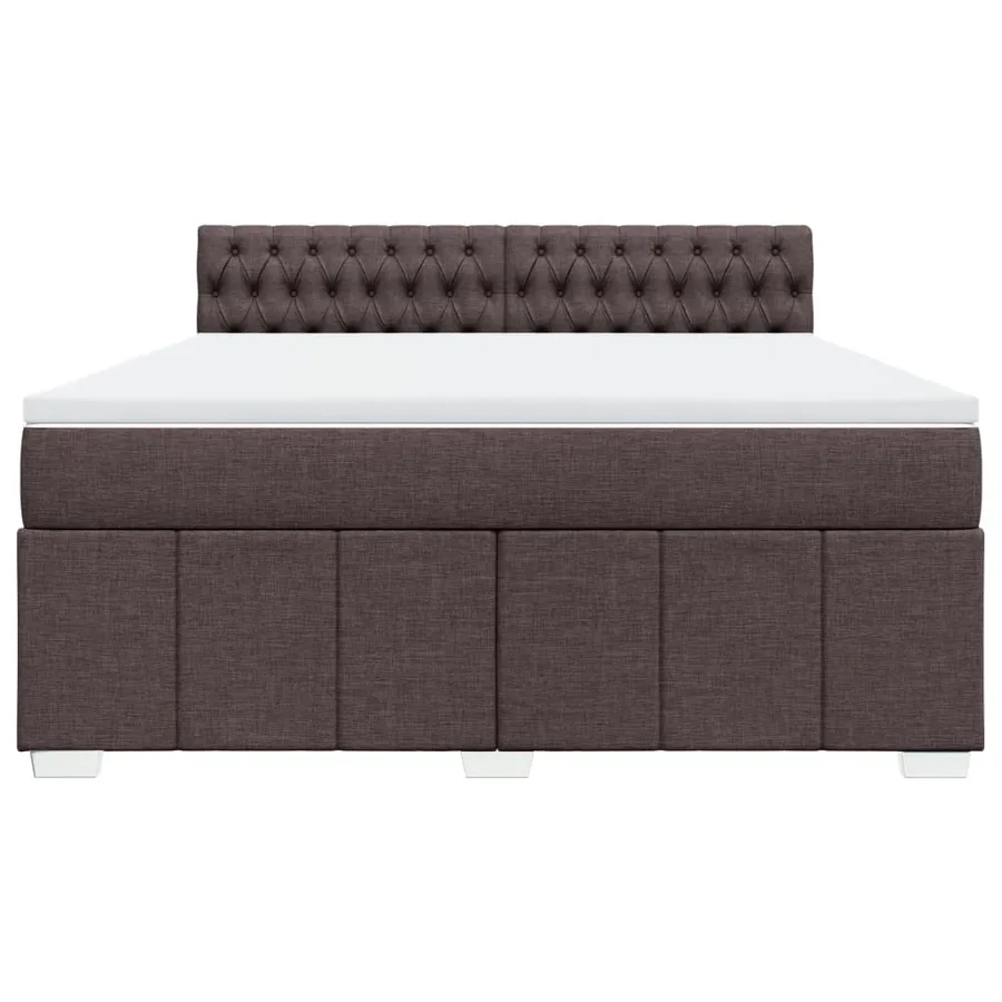 Sommier à lattes de lit avec matelas Marron foncé 180x200 cm - 6