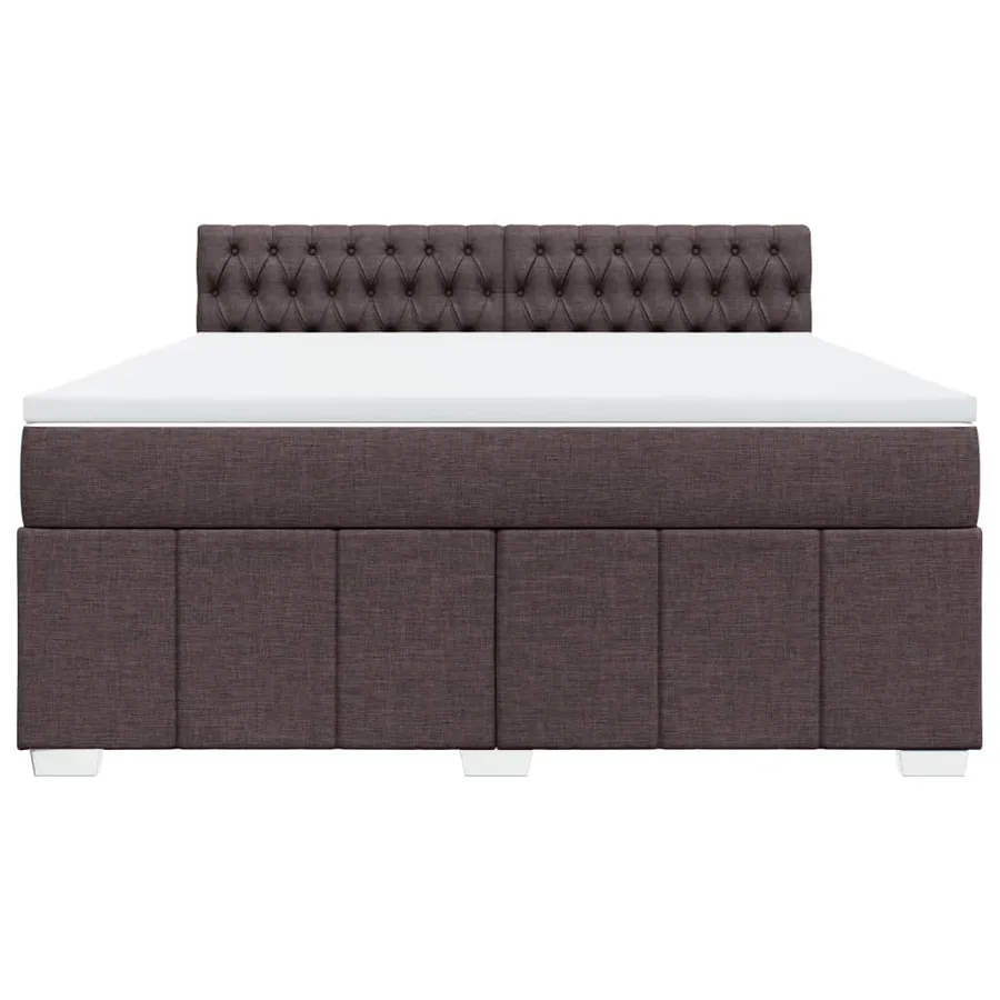 Sommier à lattes de lit avec matelas Marron foncé 180x200 cm - 4