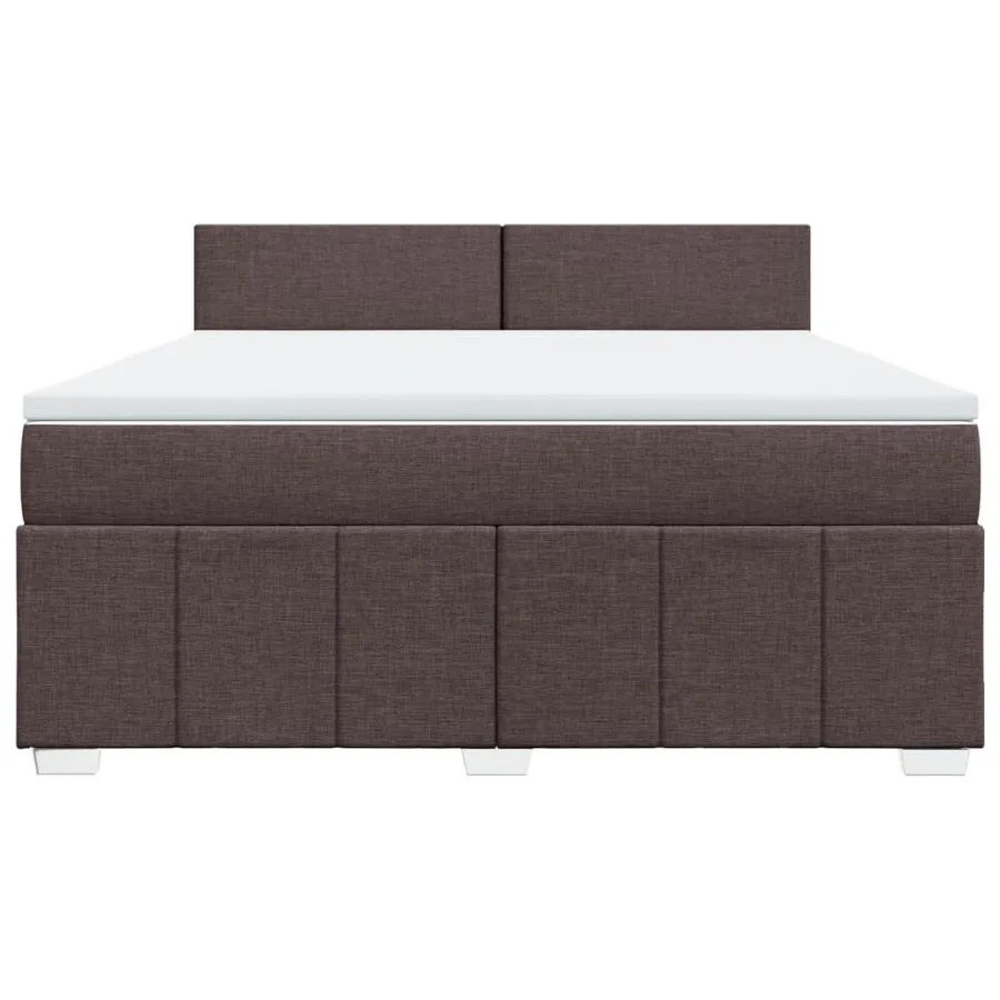 Sommier à lattes de lit avec matelas Marron foncé 180x200 cm - 6