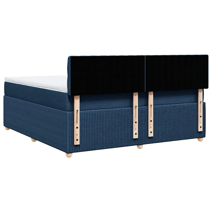 Sommier à lattes de lit avec matelas Bleu 180x200 cm Tissu - 8