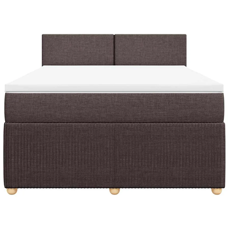 Sommier à lattes de lit avec matelas Marron foncé 160x200 cm - 6