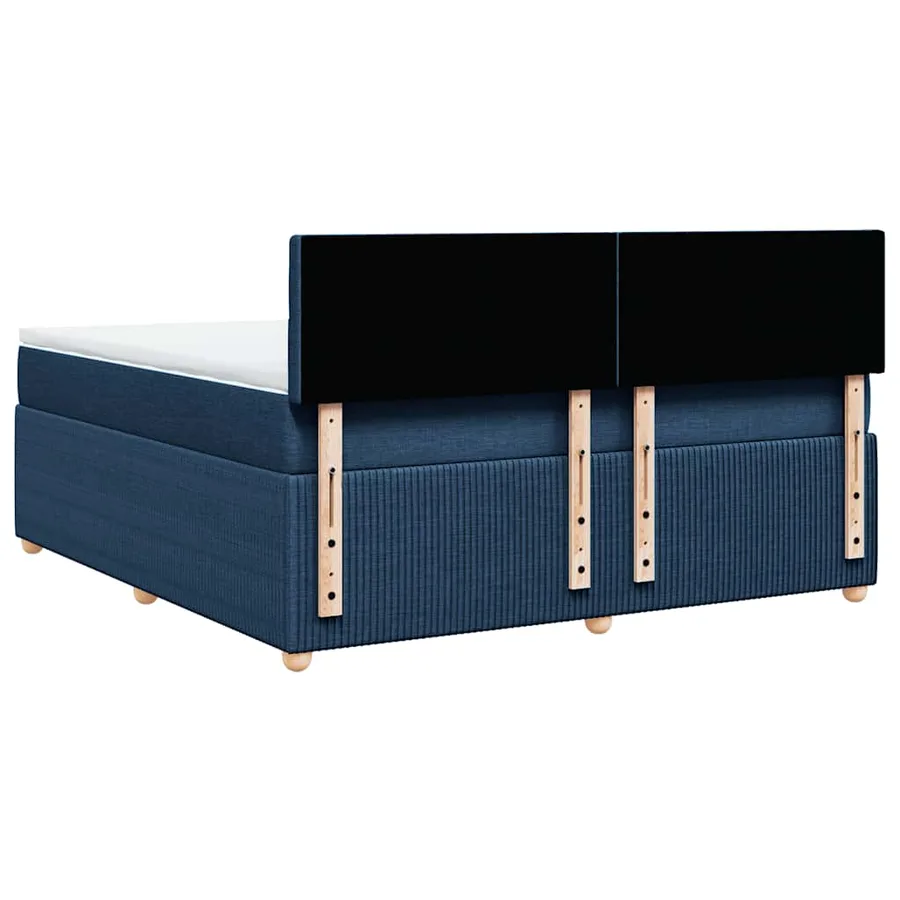 Sommier à lattes de lit avec matelas Bleu 180x200 cm Tissu - 6