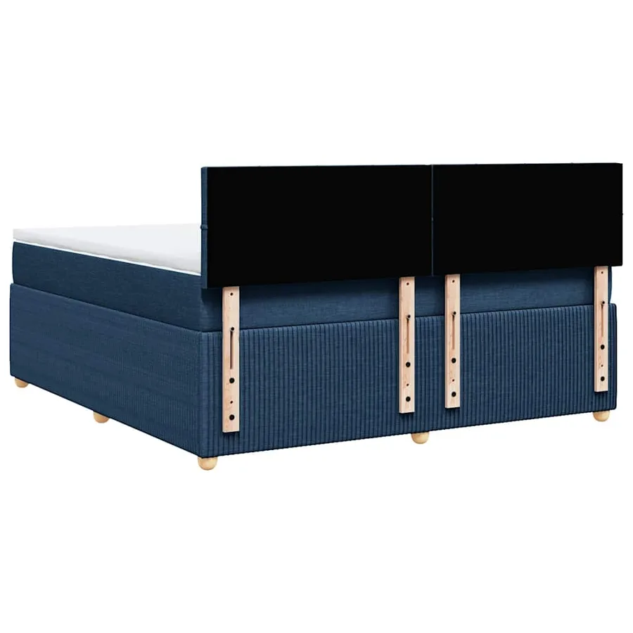Sommier à lattes de lit avec matelas Bleu 180x200 cm Tissu - 8