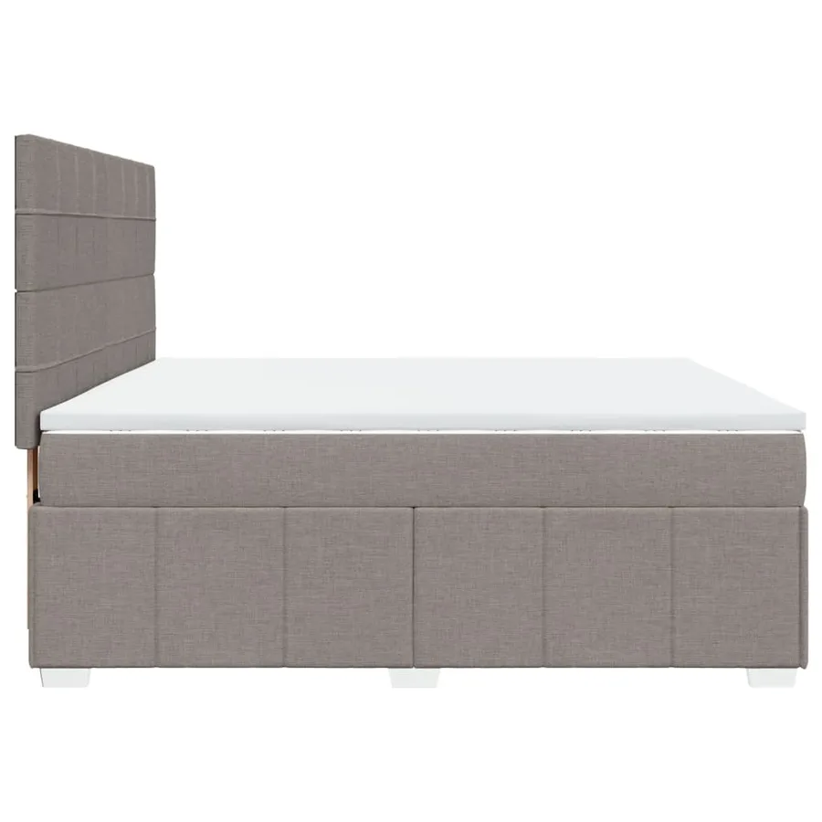 Sommier à lattes de lit avec matelas Taupe 180x200 cm Tissu - 7
