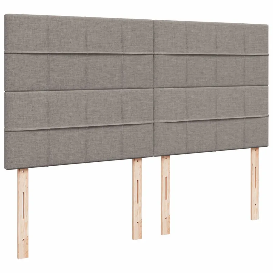 Sommier à lattes de lit avec matelas Taupe 180x200 cm Tissu - 9