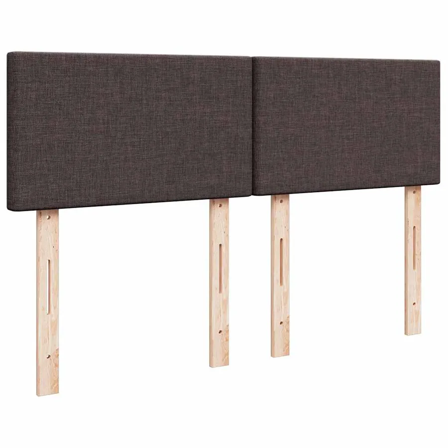 Sommier à lattes de lit avec matelas Marron foncé 140x190 cm - 12
