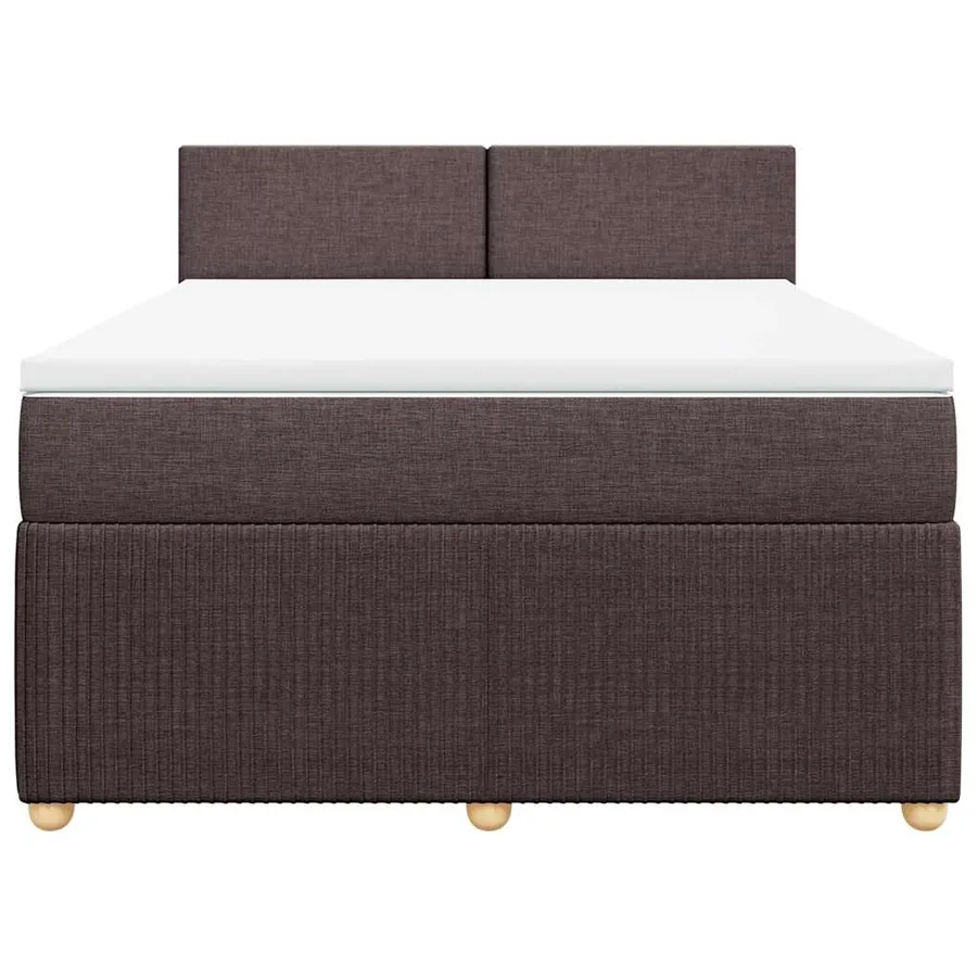 Sommier à lattes de lit avec matelas Marron foncé 140x190 cm - 6