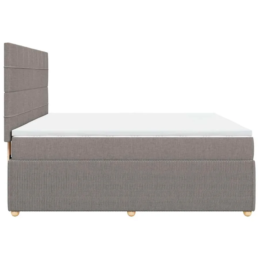 Sommier à lattes de lit avec matelas Taupe 180x200 cm Tissu - 7