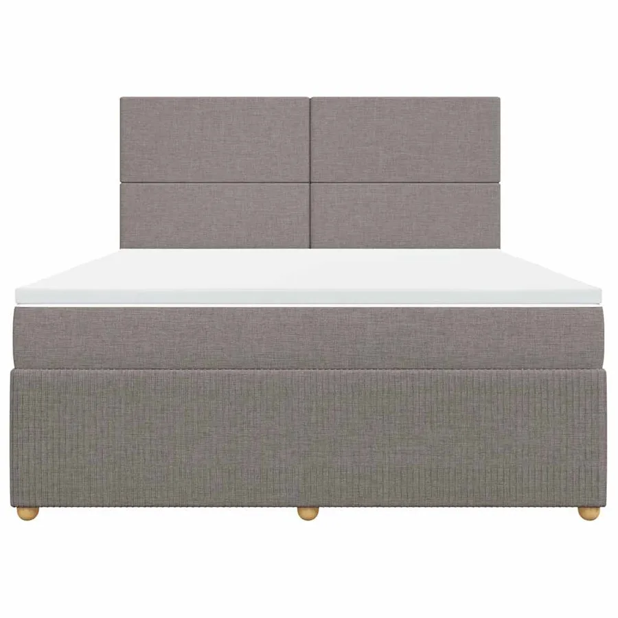 Sommier à lattes de lit avec matelas Taupe 180x200 cm Tissu - 6