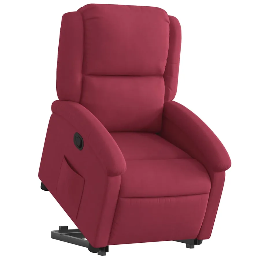 Fauteuil inclinable Rouge bordeaux Velours - 3