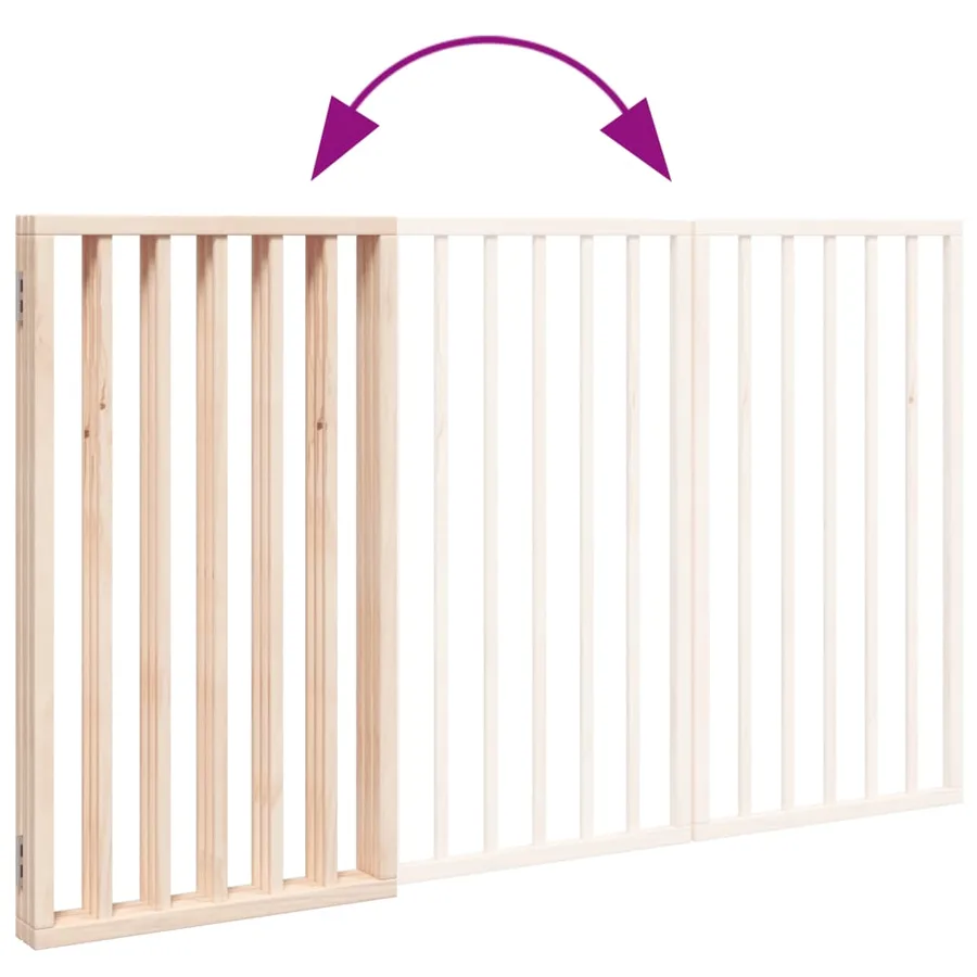 Barrière pour chien pliable à 3 panneaux 150 cm Bois de peuplier - 7