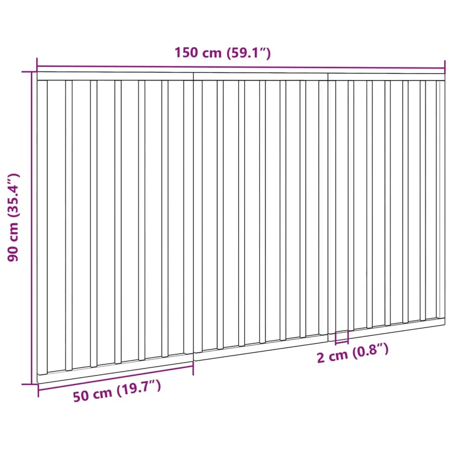 Barrière pour chien pliable à 3 panneaux 150 cm Bois de peuplier - 9