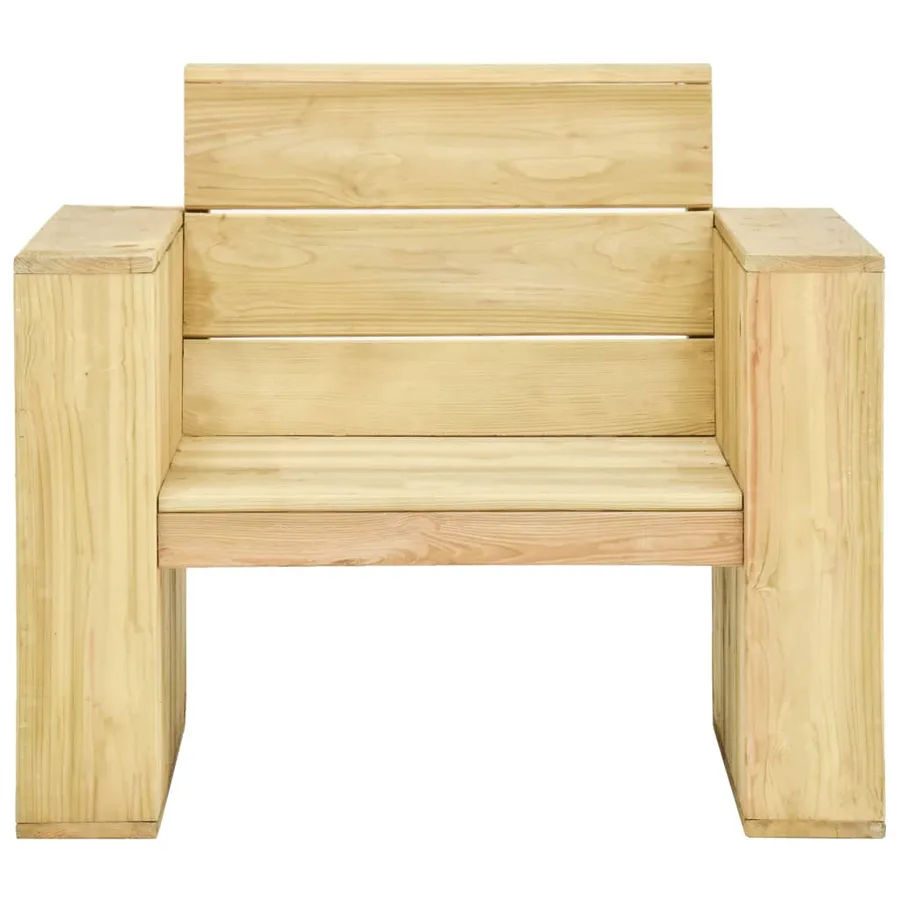 Salon de jardin 3 pcs Bois de pin imprégné - 7
