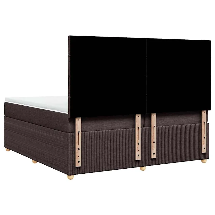 Sommier à lattes de lit avec matelas Marron foncé 200x200 cm - 8