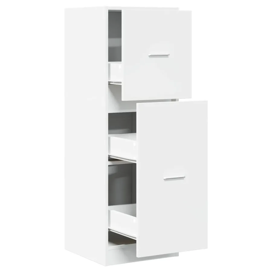 Armoire d'apothicaire blanc 40x41x118 cm bois d'ingénierie - 2