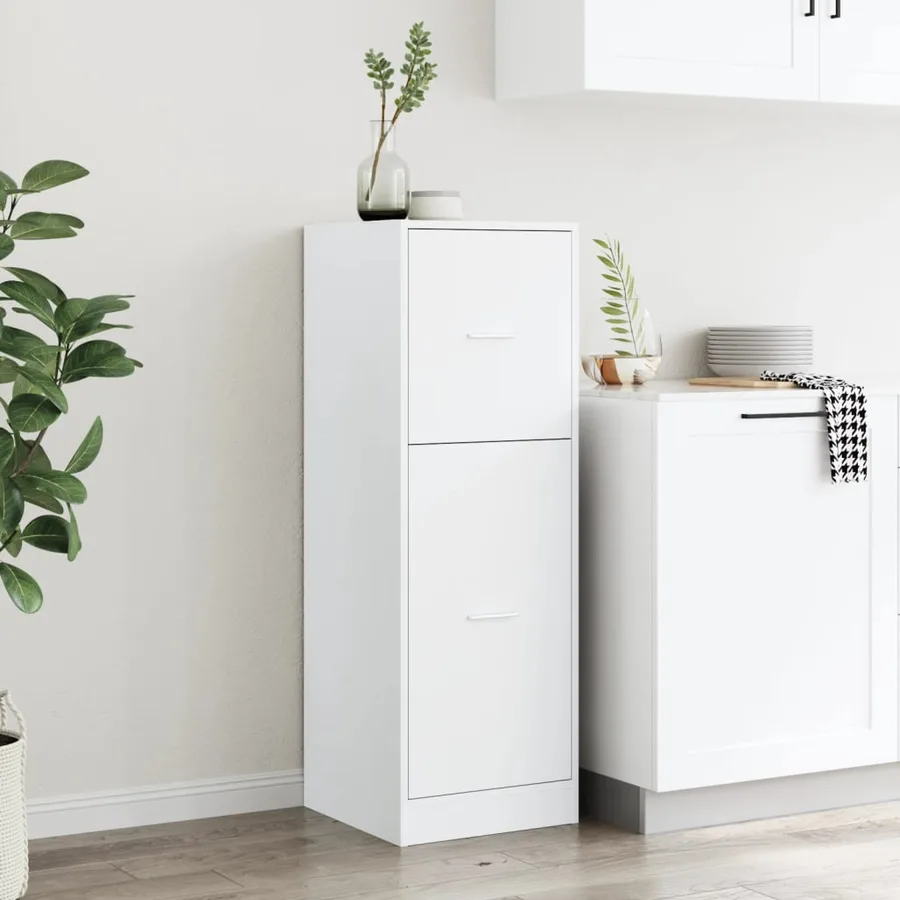 Armoire d'apothicaire blanc 40x41x118 cm bois d'ingénierie - 3