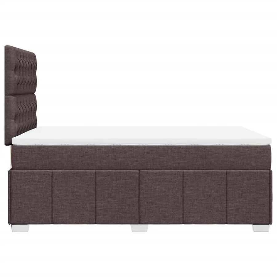 Sommier à lattes de lit avec matelas Marron foncé 120x200 cm - 5