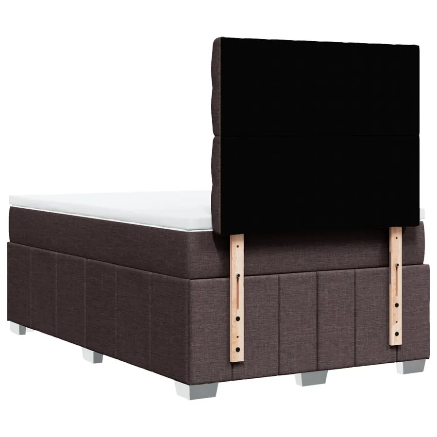 Sommier à lattes de lit avec matelas Marron foncé 120x200 cm - 6
