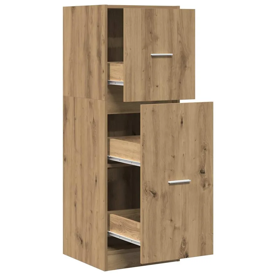 Armoire d'apothicaire chêne artisanal bois d'ingénierie - 3