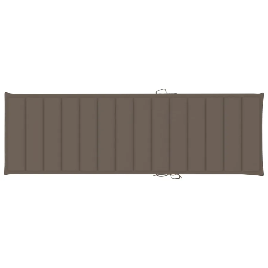 Chaise longue de jardin avec table et coussin Pin imprégné - 9