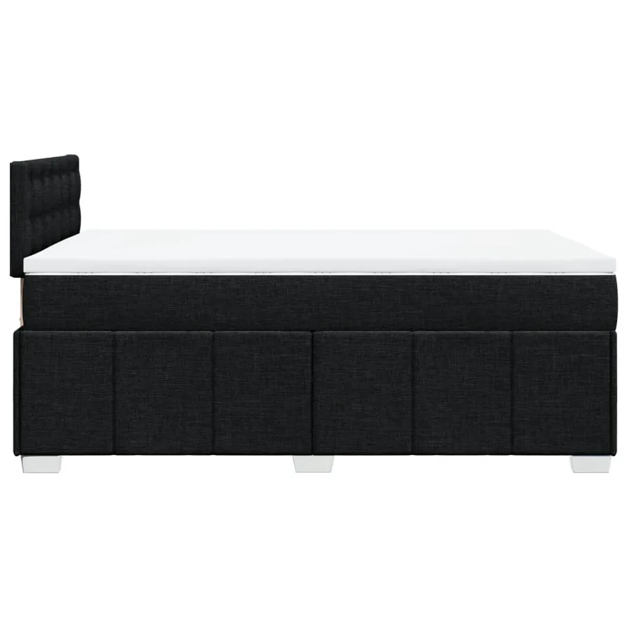 Sommier à lattes de lit avec matelas Noir 120x200 cm Tissu - 7