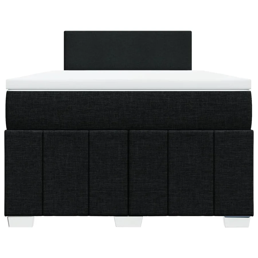 Sommier à lattes de lit avec matelas Noir 120x200 cm Tissu - 6