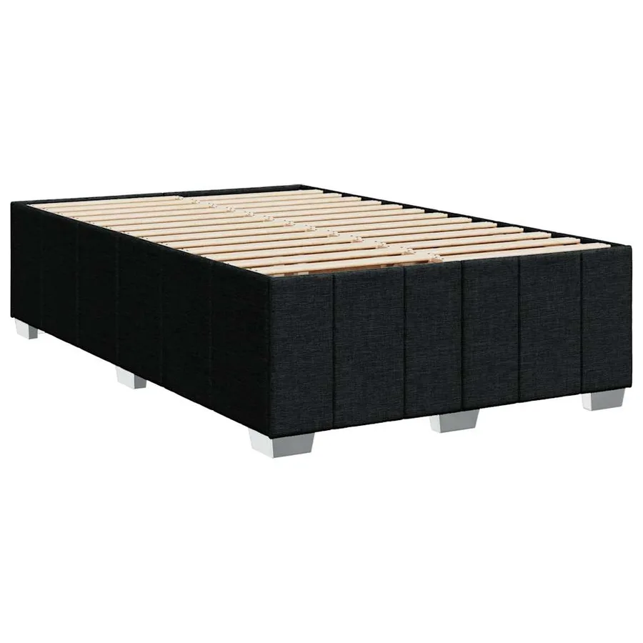 Sommier à lattes de lit avec matelas Noir 120x200 cm Tissu - 8
