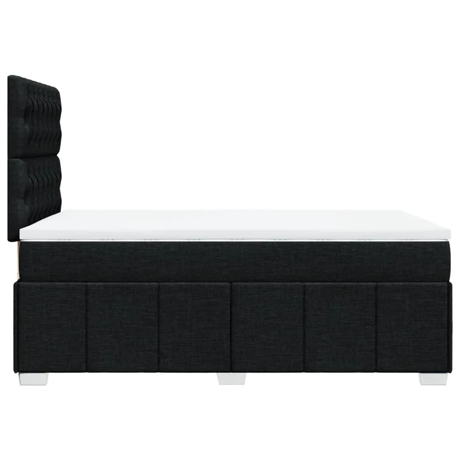 Sommier à lattes de lit avec matelas Noir 120x200 cm Tissu - 7