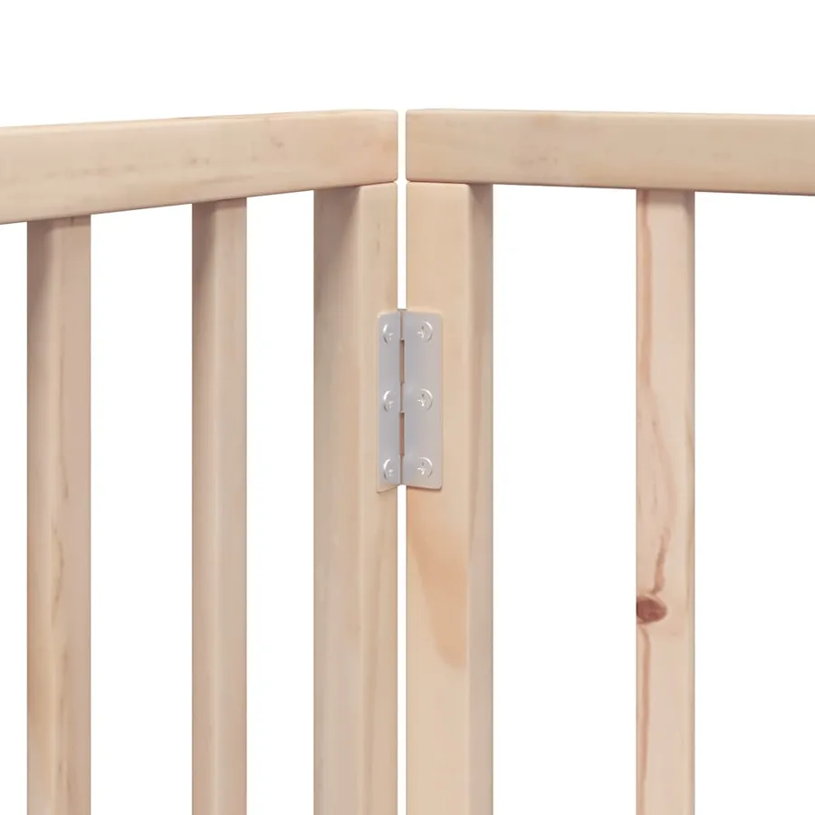 Barrière pour chien avec porte pliable 6 panneaux bois peuplier - 8