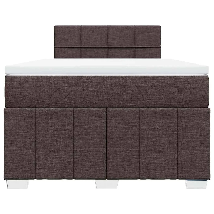 Sommier à lattes de lit avec matelas Marron foncé 120x200 cm - 4