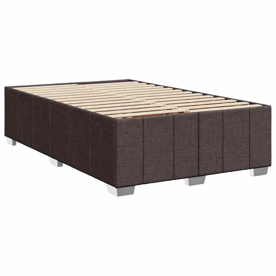 Sommier à lattes de lit avec matelas Marron foncé 120x200 cm - 8