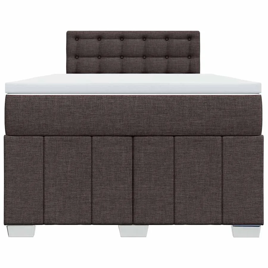 Sommier à lattes de lit avec matelas Marron foncé 120x200 cm - 4
