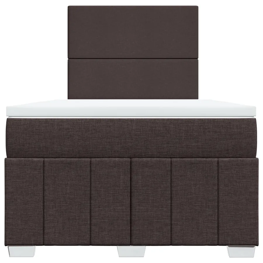 Sommier à lattes de lit avec matelas Marron foncé 120x200 cm - 6
