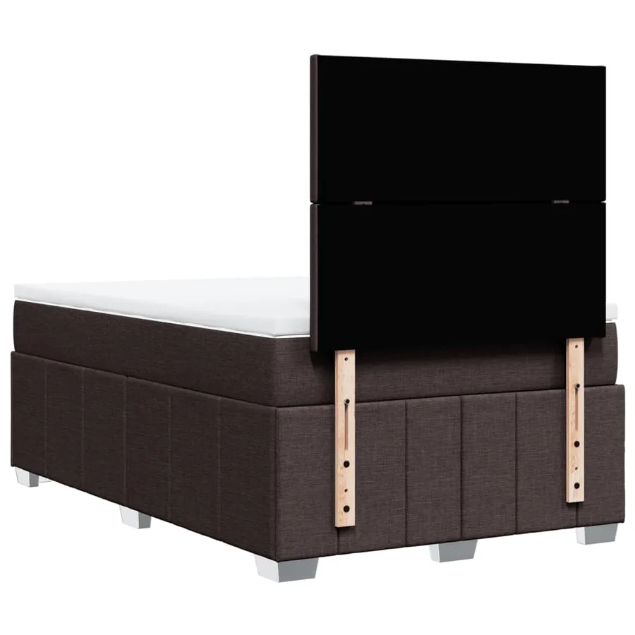 Sommier à lattes de lit avec matelas Marron foncé 120x200 cm - 8