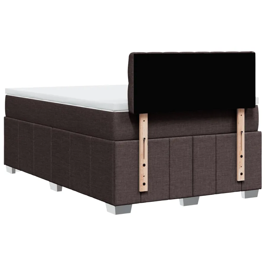 Sommier à lattes de lit avec matelas Marron foncé 120x200 cm - 8