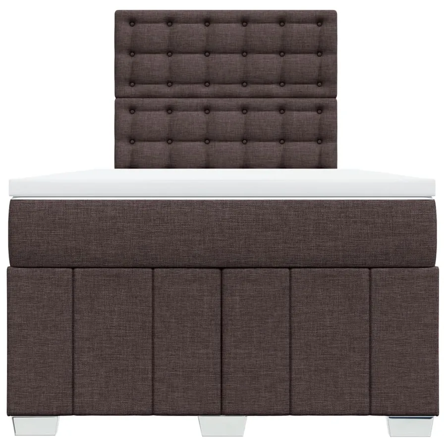 Sommier à lattes de lit avec matelas Marron foncé 120x200 cm - 6