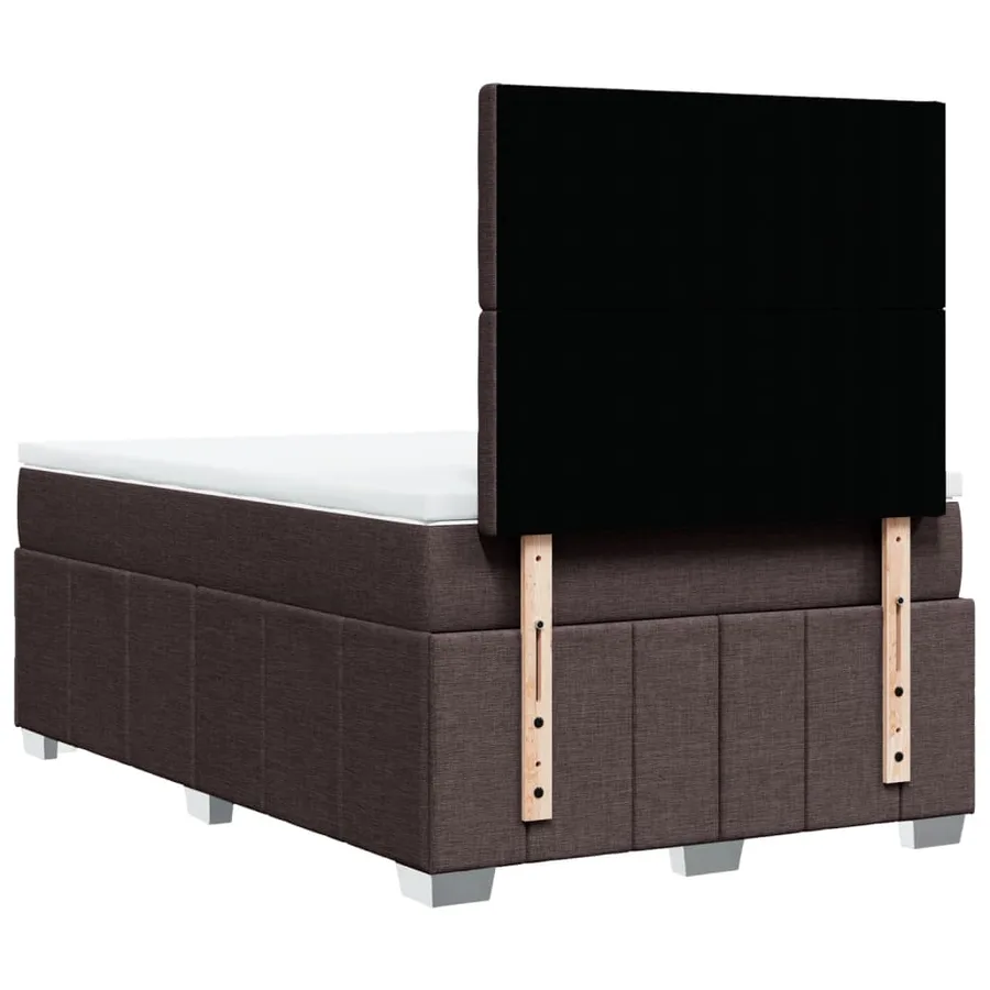 Sommier à lattes de lit avec matelas Marron foncé 120x200 cm - 8